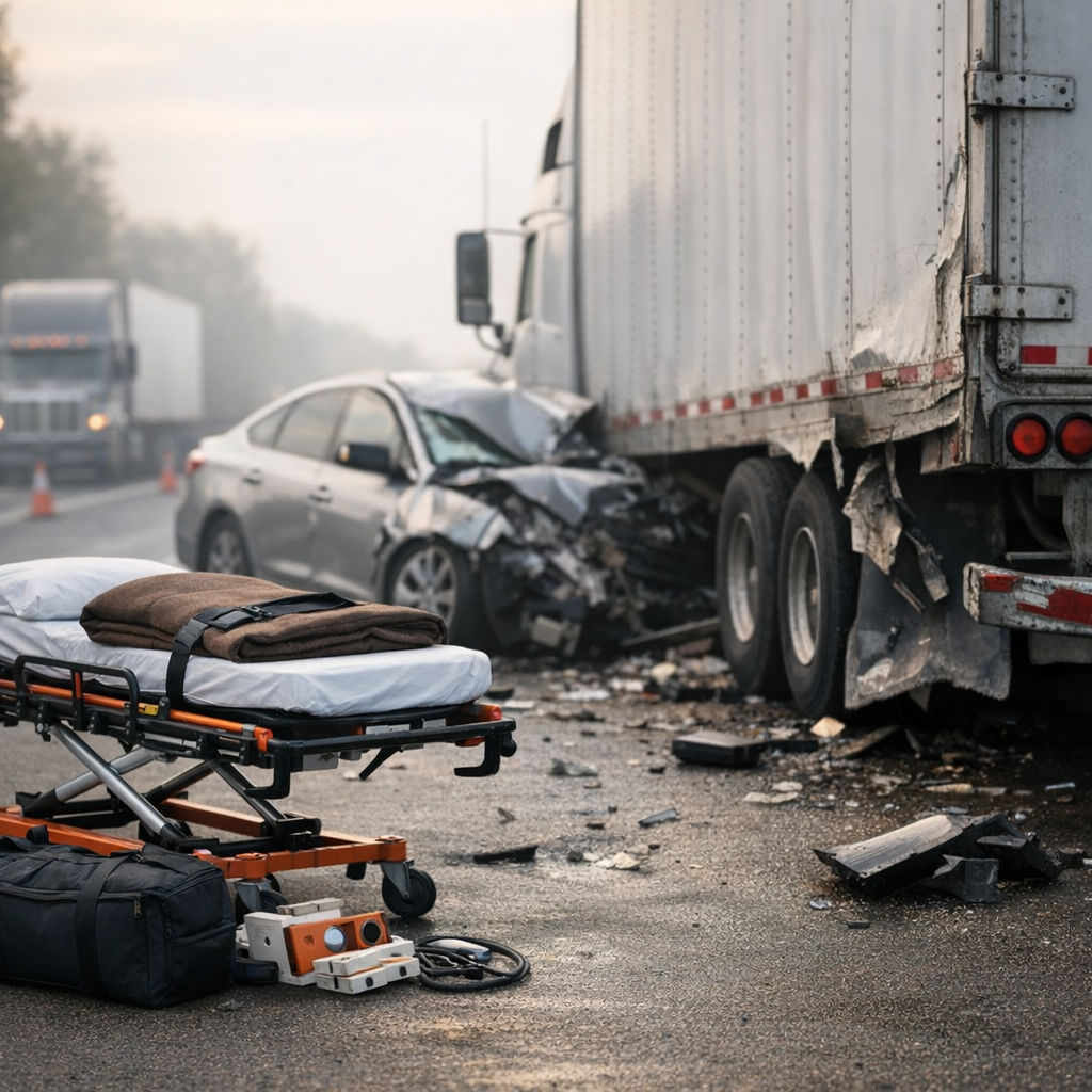 abdominal injury semi illustration for Abdominal Injuries from Semi Truck Accidents