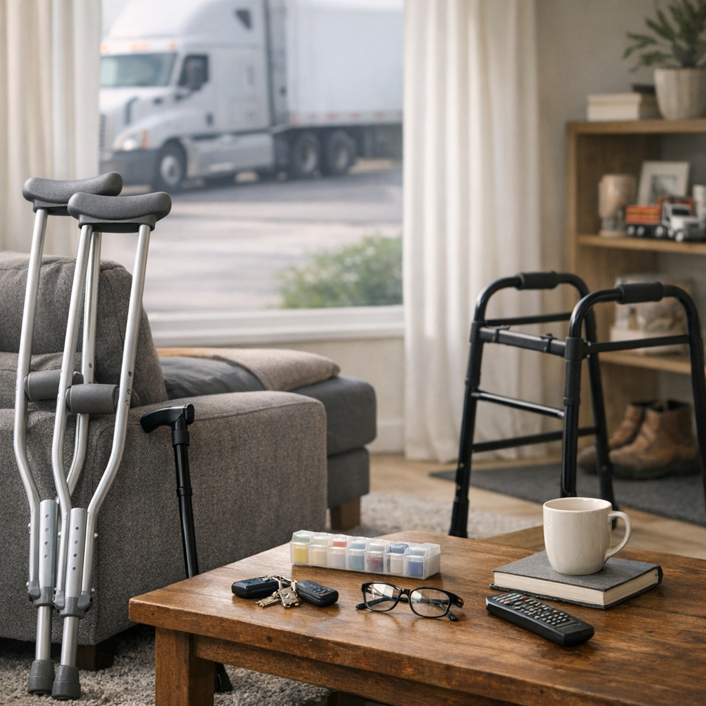 daily life adjustment truck illustration for Adjusting to Daily Life After Truck Accidents