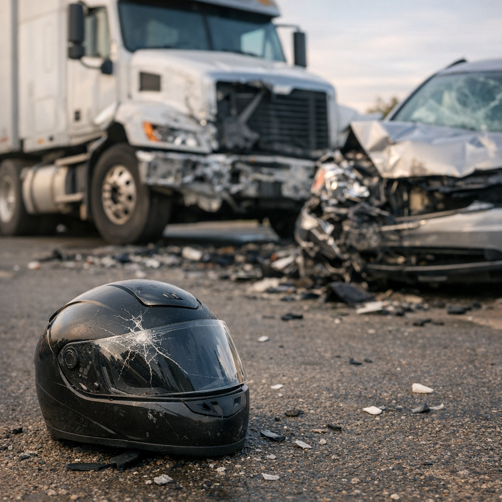 head injury semi illustration for Head Injuries Caused by Semi Truck Impacts