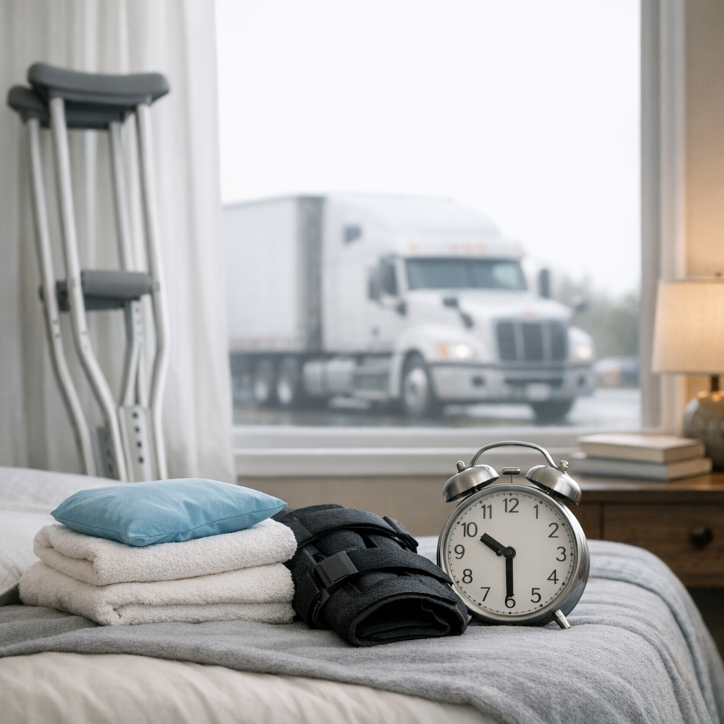 recovery time truck illustration for How long does recovery take after truck injuries