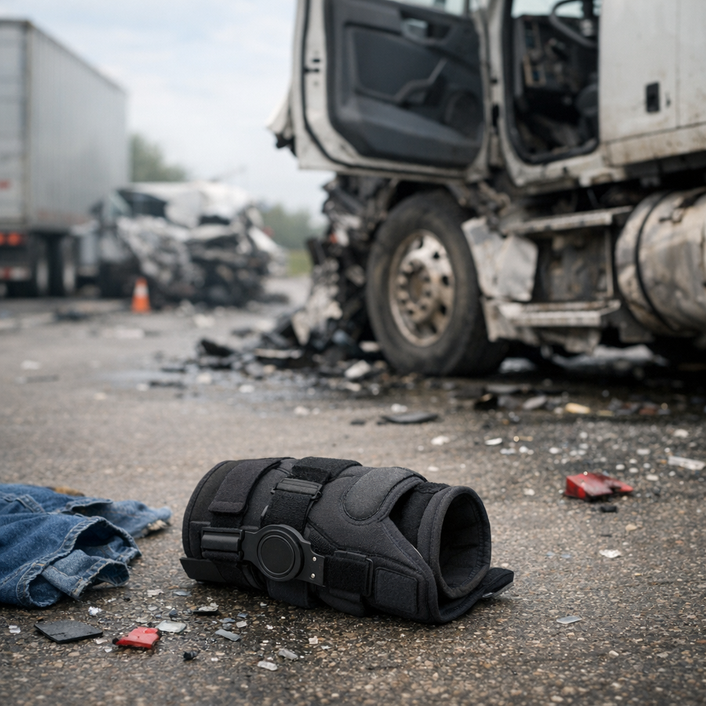 knee injury truck illustration for Knee Injuries from Truck Accidents