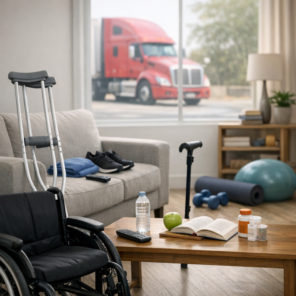 lifestyle modification truck illustration for Lifestyle Modifications After Truck Accident Injuries