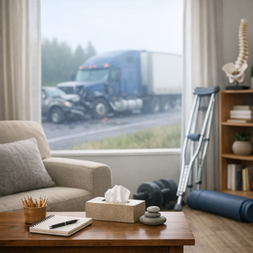 therapy needs truck illustration for Long term therapy needs after truck accidents