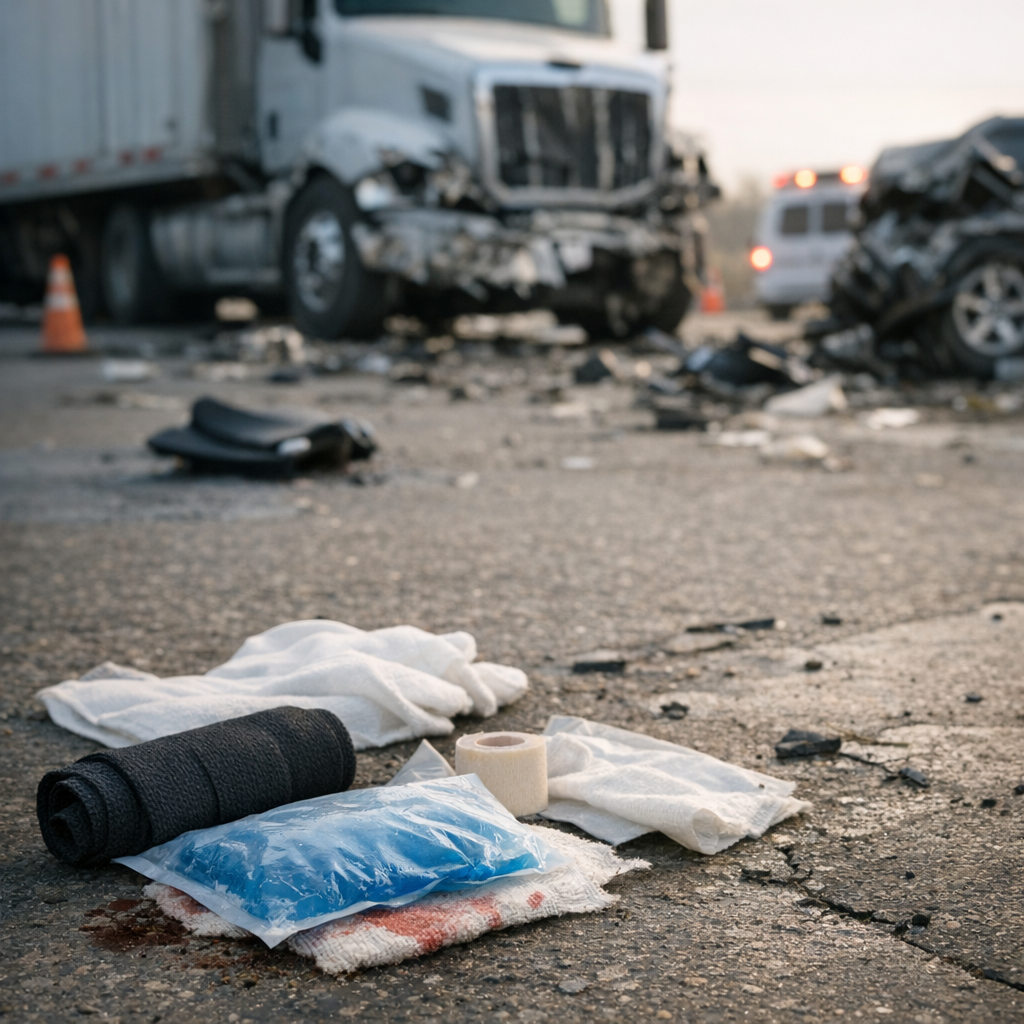 soft tissue injury truck illustration for Severe Bruising and Soft Tissue Injuries from Truck Crashes