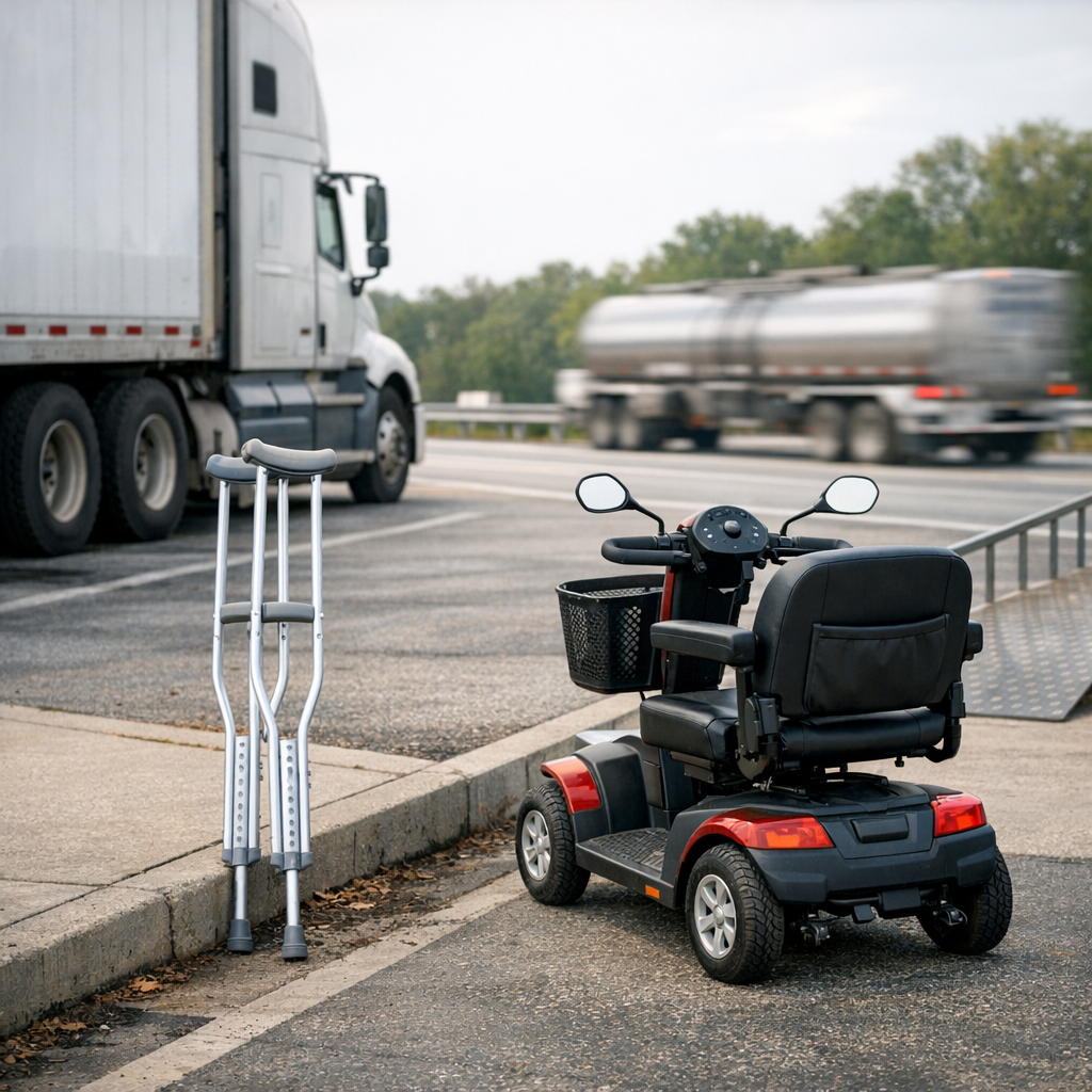 transportation challenges truck illustration for Transportation Challenges After Truck Injuries