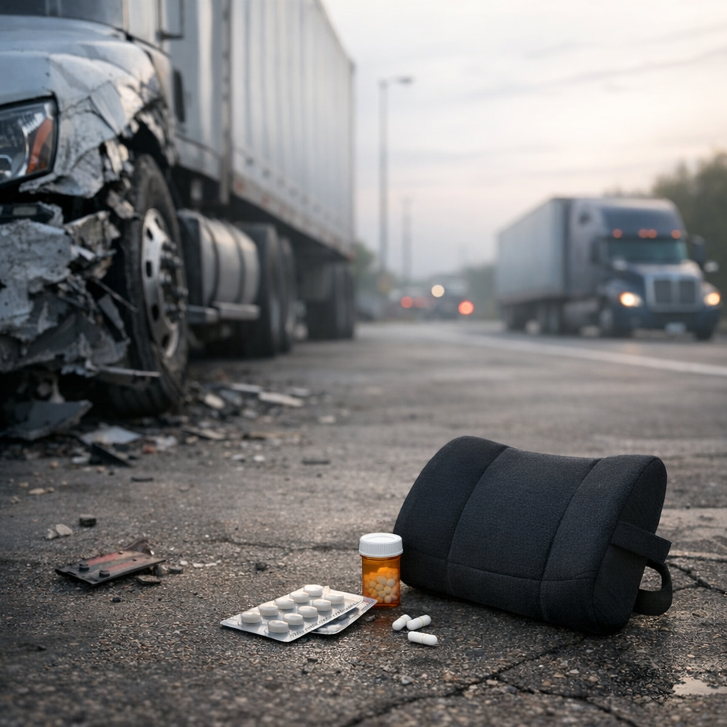 chronic pain truck illustration for Why truck injuries often cause chronic pain