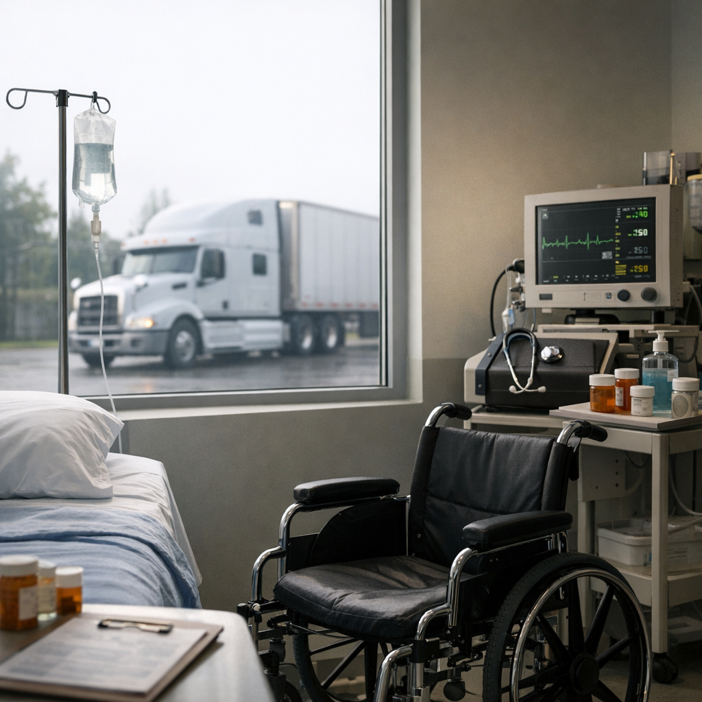 ongoing care truck illustration for Why truck injuries require ongoing care