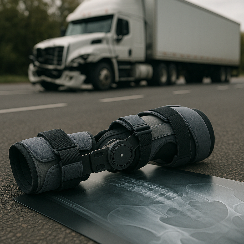 musculoskeletal injury truck illustration for Long Term Musculoskeletal Injuries from Truck Accidents