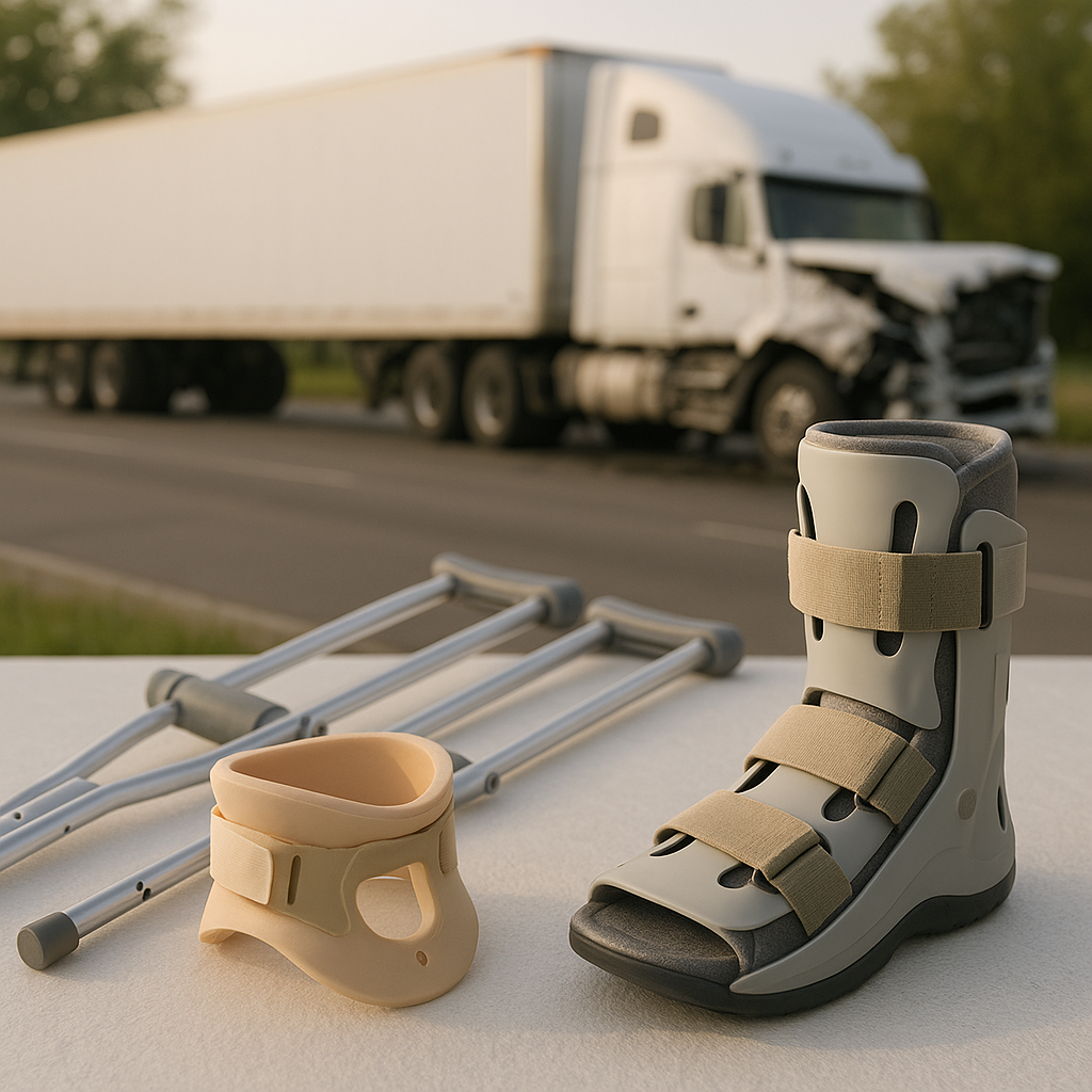 orthopedic injury truck illustration for Orthopedic Injuries from Truck Accidents