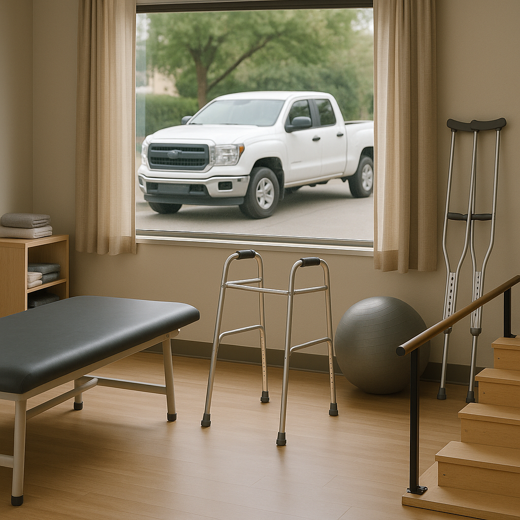 recovery support truck illustration for Recovery support systems after truck injuries