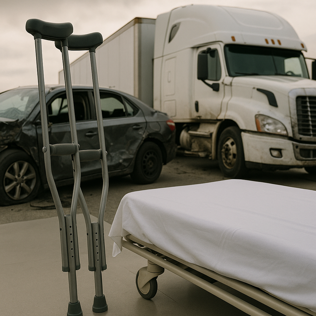 physical trauma truck illustration for Severe Physical Trauma After Truck Accidents