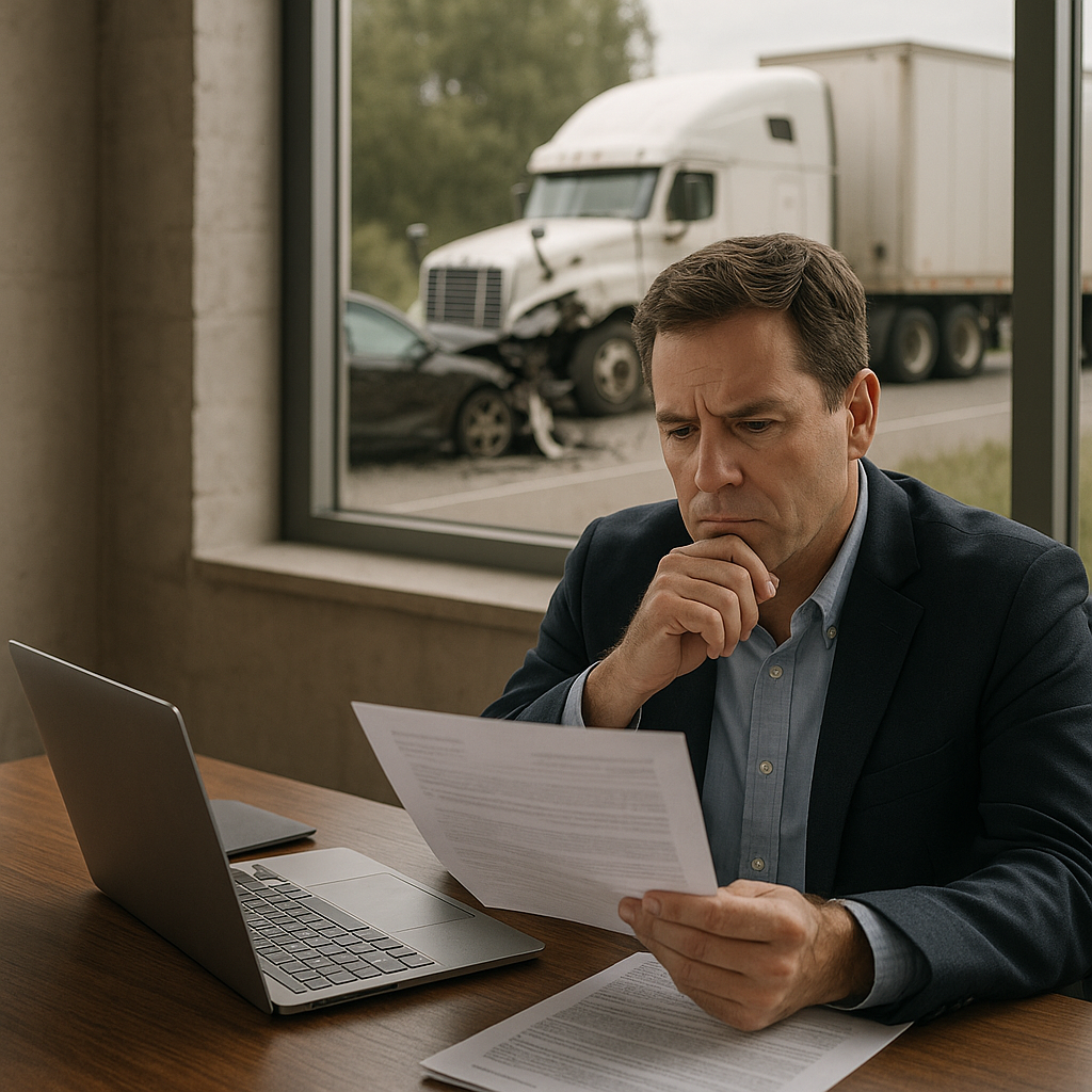 Illustration of # How broker liability works in truck accidents **Freight broker liability truck accident** cases can be comp