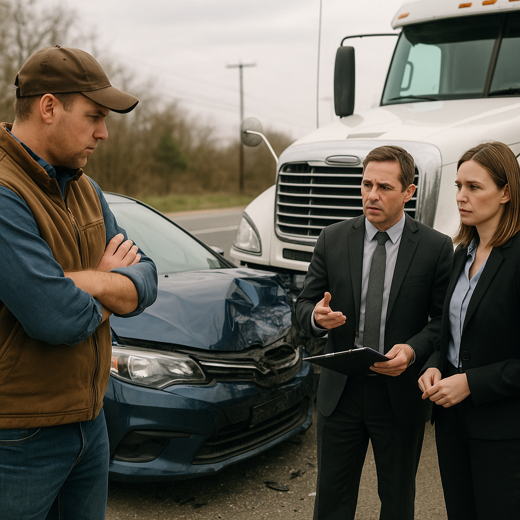 Illustration of # Truck driver vs company liability explained **Truck driver vs company liability** can be confusing, especia