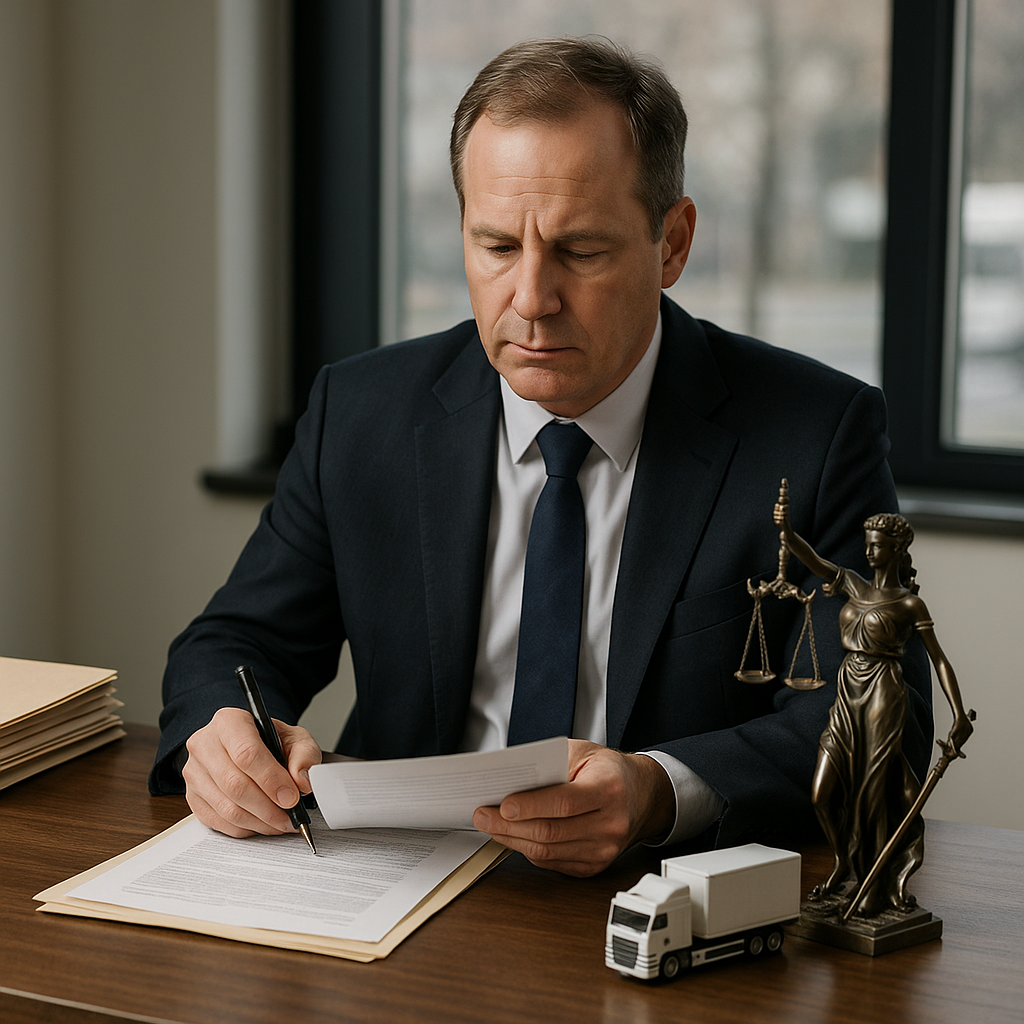 Illustration of # What is burden of proof in truck accident liability cases ## Burden of proof truck accident: what it means