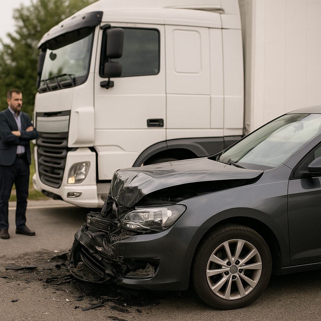 Illustration of # What is fleet liability in trucking accidents When a **fleet liability truck accident** happens, it doesn’t