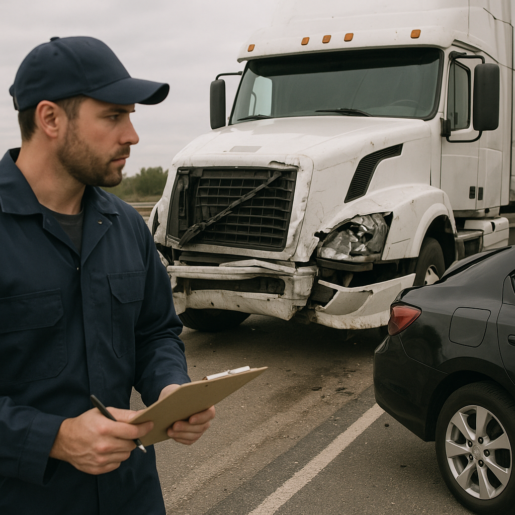 Illustration of # What is maintenance company liability in truck accidents ## Understanding maintenance company liability tru